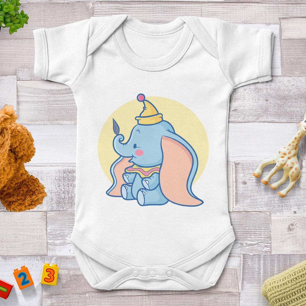 Graphic Elephant Dumbo Baby Onesie sign artistry usa